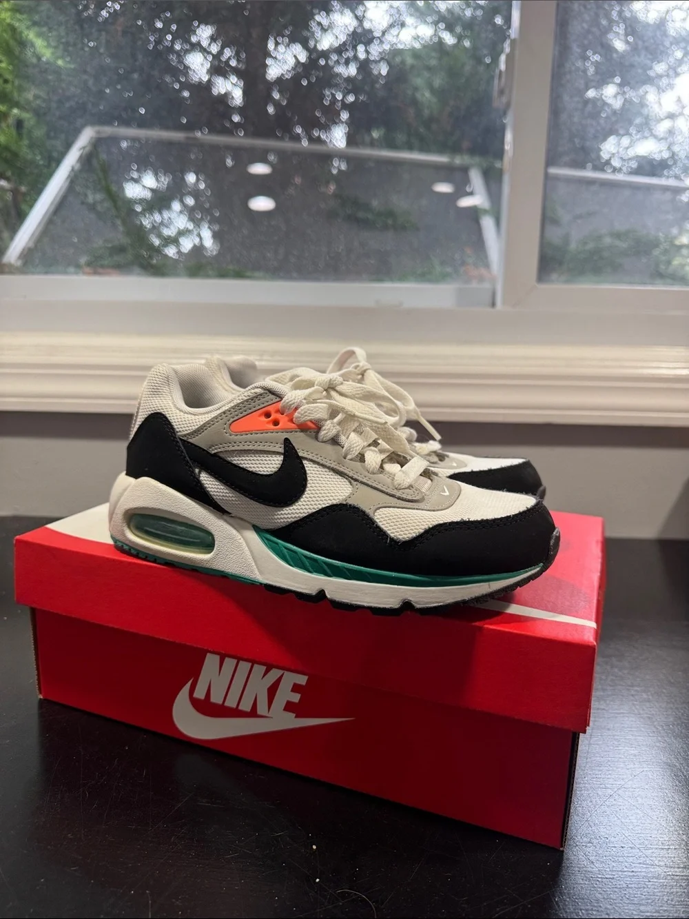 Nike Kids White, Black, Teal & Orange Air Max Style Sneakers